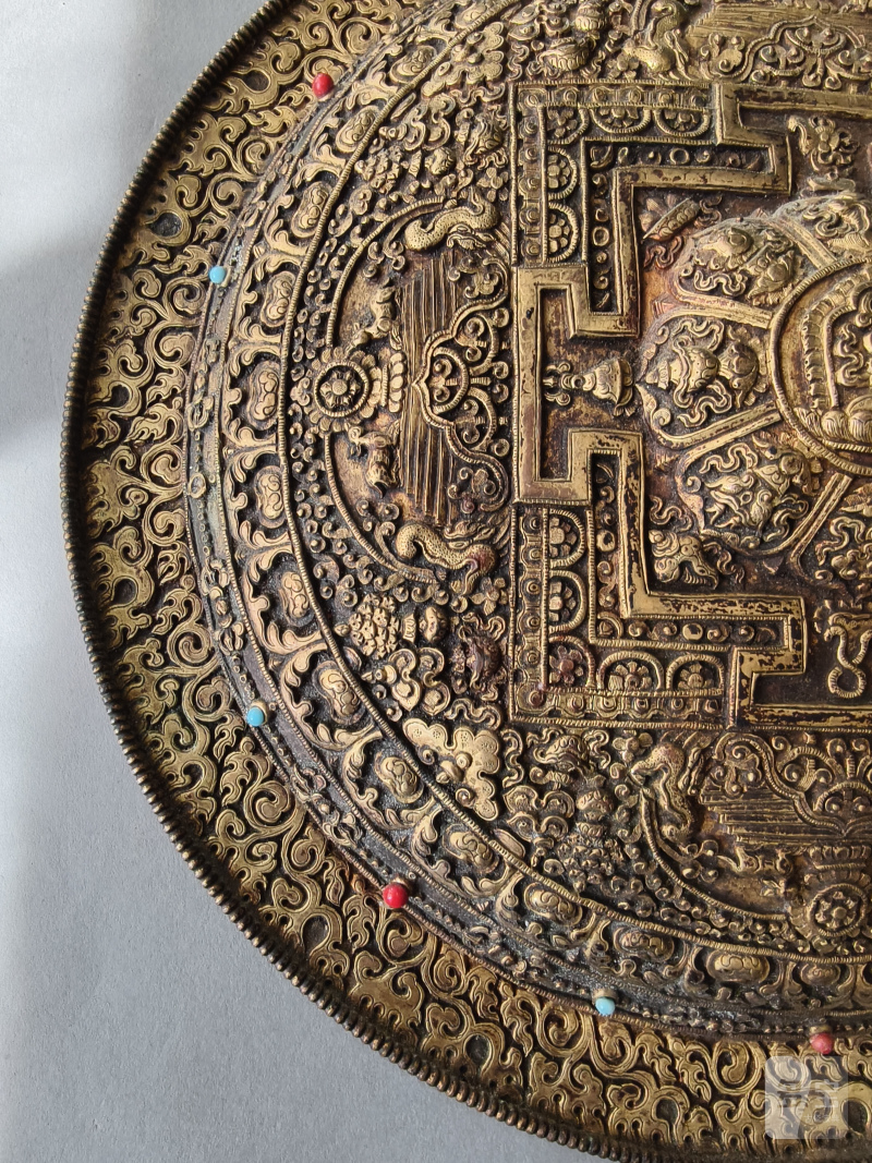 A PARCEL GILT-COPPER MANDALA - 图14